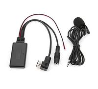 Keenso Microphone Stéréo de Voiture, Adaptateur AUX Bluetooth ABS avec Câble de 150 Cm, Décodage Audio Bluetooth 5.0, Appel Mains Libres, Plug and Play pour Autoradio IP Bus