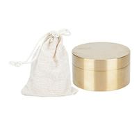 Keenso Mini conteneur de pilule en laiton, boîte ronde en laiton étanche en forme de boîte de rangement de bijoux en métal, conteneur scellé étanche à la poussière(L)