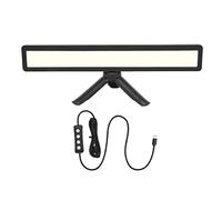 Keenso Mini Lampe de Remplissage LED Réglable à Clipser pour Vidéoconférence, Panneau de Lumière Douce avec Température de Couleur de 2 500 à 9 000 K pour la Diffusion en Direct, Mini Lampe Vidéo