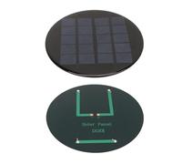 Keenso Mini Panneau de Cellules Solaires Rondes, Panneaux Solaires Ronds en Silicium Polycristallin 5 V 1,1 W 120 Mm, Module de Conversion élevé encapsulé par Adhésif pour Batterie Rechargeable de
