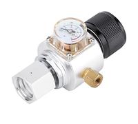Keenso Mini régulateur de gaz CO2 - Adaptateur de valve de réduction de pression efficace pour homebrew - En aluminium - 0 à 90 psi - Pour bouteilles d'eau de soude