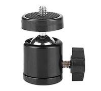 Keenso Mini Rotule de Caméra de Haute qualité avec Surface Lisse pour Trépied, Légère et Durable, Adaptée à la Prise de Vue en Extérieur, 1 X Petite Rotule, Noir