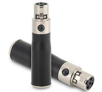 Keenso Mini XLR 3pin Mâle à Mini XLR 4pin Connecteur Adaptateur Féminin pour équipement Microphone Alloy 2PCS