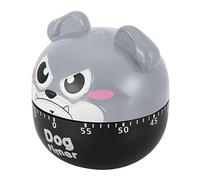 Keenso Minuterie de Cuisine Chien Mignon Comptoirs de Cuisson Manuels Outil de Rappel de Cuisson à Domicile Matériau ABS 55-60 Minutes Minuterie Mécanique MarronKakiGris (Grey)