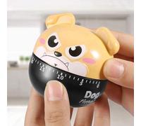 Keenso Minuterie de Cuisine Chien Mignon Comptoirs de Cuisson Manuels Outil de Rappel de Cuisson à Domicile Matériau ABS 55-60 Minutes Minuterie Mécanique MarronKakiGris (Jaune Clair)