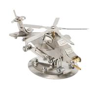 Keenso Modèle d'hélicoptère 3D en métal réaliste pour maison, bureau, salle d'étude, décoration en acier inoxydable 16,3 x 7,1 x 10,9 cm