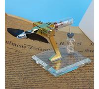 Keenso Modèle expérimental de moteur Stirling à air chaud pour apprentissage physique/mécanique, jouet scientifique pour projets scientifiques pour enfants (base de verre, max. 3700 tr/min) pour amis