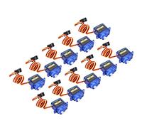 Keenso Module de Servomoteur SG90 de Haute qualité pour Les Jouets Télécommandés, 10pcs Ensemble avec Un Culbuteur et des Vis, Compatible avec Les Interfaces JR/Futaba, Idéal pour Les