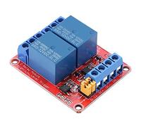Keenso Module Relais, Carte de Module de Relais à 2 Canaux, Carte d'Extension de Déclenchement de Niveau Haut Et Bas avec Optocoupleur pour 5V / 12V / 24V(12V)