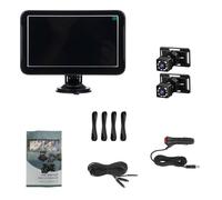 Keenso Moniteur de Voiture pour bébé de 7 Pouces avec Caméra, écran IPS HD 1080P, Rotation à 360 Degrés, Vue Double Caméra, Vision Nocturne, Grand Angle de 150 Degrés, avec Moniteur,