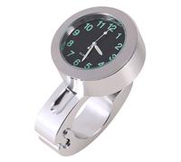 Keenso Montre Horloge de Guidon, Horloge Numérique de de Guidon de Moto Imperméable Universelle en Aluminium 7/8" Argent