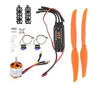 Keenso Moteur Balais A2217 1100KV, ESC 40A avec Protection de sécurité, Servomoteur SG90 9G pour Avion RC (A2217 KV1100KV Moteur Brushless 40A ESC SG90 9G)
