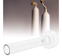 Keenso Moule à Bougie à Pointe, Outil de Fabrication de Bougies en Plastique, Couvercle Métallique Transparent pour un Retrait et des Couleurs Faciles, adapté à L'artisanat Domestique (Poteau droit