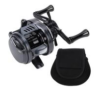 Keenso Moulinet de Pêche à Tambour Fixe, Rapport de Vitesse 7,6: 1, Force de Freinage de 4,5 Kg, Frein Magnétique, pour Eau Douce et Salée