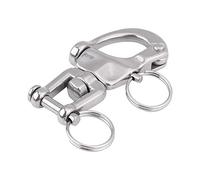 Mousqueton Pivotant à Emerillon, Keenso Maillons Rapides en Acier Inoxydable 316 Crochet à Ressort Rapide à Largage pour Drisse de Voilier Bateaux(70mm)
