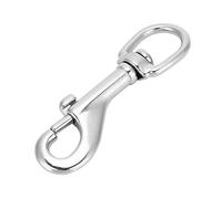 Keenso Mousqueton Pivotant avec Émerillon, Crochet en Acier Inoxydable 316, 92 mm, Résistant à la Corrosion, Pour Plongée, Attache Animaux, Activités Nautiques