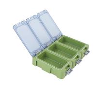 Keenso Organisateur de Boîte de Matériel de Pêche, Petite Boîte de Matériel Portable avec Joint Lumineux et Fenêtre Transparente pour la Pêche de Nuit, Matériau PP Durable pour Pêcheurs et Débutants