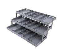 Keenso Organisateur de Tiroir à Ligne Unique Extensible Make -S -Up Drawer Organisateur Multi yer Design for Cosmetics Harting Trips Office Bijoutier Office, Matériaux Plastiques Robustes, 1 (3