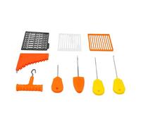 Keenso Outil de Fixation de Nœud de Pêche, Ensemble d'aiguilles de Montage d'appât en ABS avec Extracteur de Nœud, Poignée Ergonomique, Moulinet et Bouchon Intégrés, pour Les Débutants et Les