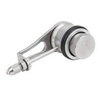 Keenso Outil de nouage de pêche en aluminium et acier inoxydable, 8,5 cm, bouton de résistance réglable, poignée en caoutchouc pour GT Knot Line Winder Assist pour pêcheur (argenté)