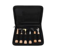 Keenso Outils de Guitare, Marteau Multifonctionnel et Ajusteur de Tige de Ferme, Kit d'entretien en Bois de Hêtre pour Guitare, Violon, Instruments en Laiton avec Enrouleur de Cordes et Extracteur