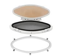 Keenso Ovale à Ouverture vers L'intérieur de 470 X 210 Mm, étanche Anti-UV avec Poignée de Commutation D'écran Anti-Insectes, pour Yachts, Bateaux, Camping-Cars