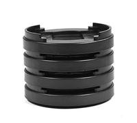 Keenso Patins Antidérapants pour Pieds de Meubles en Plastique, Tapis de Pied pour Bouchon de Lit à Fentes Multiples pour Table, Bureau, canapé, Ensemble de 8 Pièces (BLACK)