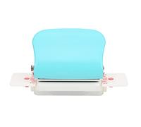 Keenso Perforatrice manuelle multifonction à 26 trous pour A4 B5 A5, perforatrice à bord aiguisé pour fournitures de bureau, reliure de bricolage, 2 règles blanches (bleu clair)