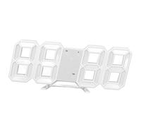 Keenso Petit Réveil Numérique LED avec Capteur de Température, Horloge d'alimentation par Câble USB pour Le Salon à la Maison, Pile Bouton CR2032 (Mot Rose)