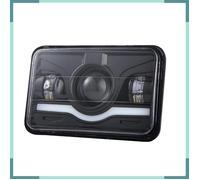 KEENSO Phares LED 1 phare LED 10,2 x 15,2 cm, phare rectangulaire de 12,7 cm avec feux de moto clignotante Noir 1 PIÈCES