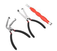 Keenso Pince de Déconnexion électrique 3 Pièces, Outil de Séparation de Connecteur à Prise Confortable Ergonomique Multifonctionnel Efficace, avec Acier à Haute Teneur en Carbone pour (Rouge)