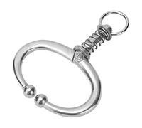 Keenso Pince-Nez de Bétail Résistante en Acier Inoxydable, sans Installation de Poinçon, Anneau de Nez de Taureau (Grand anneau de nez de taureau Spring W)