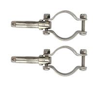 Keenso Pince sur Oarlock, Finition Polie en Acier Inoxydable 304 pour Bateaux Marins Kayaks Canoës, avec Boulon Réglable, Aucun Perçage Requis