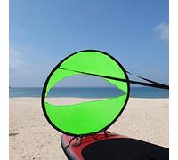 Keenso Planche à Pagaie sous Le Vent, Matériel Portable en PVC, Voile de Kayak Pliante et Légère, 42x42 Pouces, pour canoë Gonflable (Green)