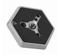 Keenso Plaque à Dégagement Rapide Hexagonale 030-14 de Haute qualité, Vis 1/4" pour 3038 3049, Adaptateur de Plaque à Dégagement Rapide, Accessoires de Caméra pour Système de RC0