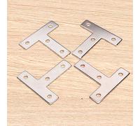 Keenso Plaque de Connexion de Type L, Attaches en Acier au Carbone de Haute qualité pour Applications de Ligne D'assemblage de Profilés en Aluminium 2020, 10 Pièces (Carte 20T)