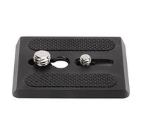 Keenso Plaque de Fixation Rapide en Alliage D'aluminium, Usinage CNC de Précision, Plaque de Tête de TréPied pour Vidéo 14II DV 2 DV 4 6 8 100, Coussinet de Pied en Caoutchouc D'absorption des Chocs