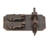 Keenso Plaque Frontale D'armoire en Laiton Chinois, Poignées D'armoire de Style Rétro à Longue Durée de Vie pour Armoires, Paquet de 2 Portes Orientales