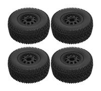 Keenso Pneu de Voiture RC, 4 Pièces en Caoutchouc 110 Mm Pneu de Roue Universel à 10 Rayons pour Slash 4x4 2WD pour pour pour HPI 1/10 RC Short Course Truck