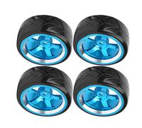 Keenso Pneus de Moyeu de Roue RC Pneus de Voiture RC en Caoutchouc en Alliage d'aluminium 60 Mm X 26 Mm Adhérence et stabilité Améliorées Remplacement du Moyeu de Roue pour 1 10 Pilotes HSP 94123