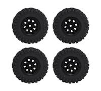 Keenso Pneus Rc, Jeu de Moyeux de Roue en Laiton, Bande de Roulement Antidérapante, Pneus Améliorés de 1,2 Pouces pour Les Modèles SCX24 FMS24, Adhérence Améliorée pour Les Courses sur Route