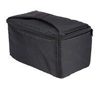 Keenso Pochette Rembourrée à Fermeture éclair Superposée pour Objectif D'appareil Photo Numérique avec Bras de Transport et Sangle, Noir, 10,2" X 5,9" X 5,", 1 Pièce