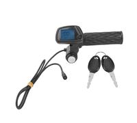 Keenso Poignée D'accélérateur LCD avec écran intégré, Poignée D'accélérateur Torsadée avec écran de Remplacement pour Vélos Tout-terrain électriques Tuttio Soleil 01 et Kugoo Wish 01