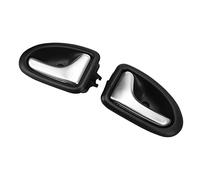 Keenso Poignée de Porte Intérieure de Voiture ABS Argent Mat 2PCS Poignée