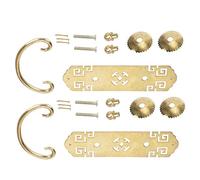 Keenso Poignée de tiroir antique en laiton, élégante poignée de porte d'armoire pour cuisine, chambre à coucher, 2 ensembles, poignée de style chinois pour armoires, coiffeuses