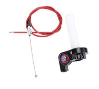 Keenso Poignée et Câble de Poignée D'accélérateur Torsadée en Alliage D'aluminium, Surface Oxydée Durable Résistante aux Rayures avec Contrôle D'accélération en Douceur, pour Moto Pit