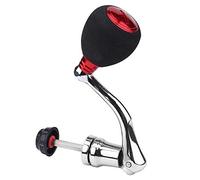 Keenso Poignée pour moulinet de pêche - Poignée de rechange en métal - Poignée à bascule - Pour moulinet de pêche - (L-rouge)