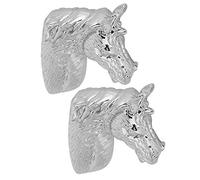 Keenso Poignées D'armoire Modernes en Alliage de Zinc en Forme de Tête de Cheval pour Tiroir de Garde-robe de Cuisine - 2 Ensembles de Poignées de Placard, Accessoires de Meubles pour Armoires de