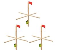 Keenso Pointe de Pêche sur Glace avec Drapeaux Orange, Accessoires de Pêche sur Glace avec Filet et Ficelle en Nylon de 50 M