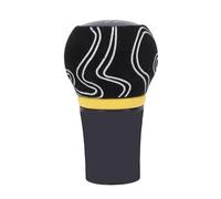 Keenso Pommeau de Levier de Vitesse en Daim, Levier de Vitesse en Alliage D'aluminium avec Poignée Ergonomique et Surface Antidérapante, avec 4 Adaptateurs pour la Plupart des (BLACK)